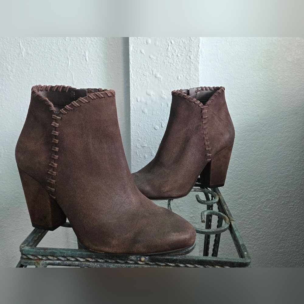 1. State Dark Brown Ankle Booties